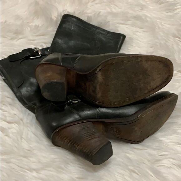 BUTTERO OLIVE Green LEATHER BOOTS SIZE 7‎ - Picture 3 of 7